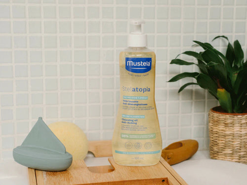 Stelatopia 嬰兒沖涼洗頭特強止痕二合一濕疹沐浴油 - Mustela Hong Kong - 4